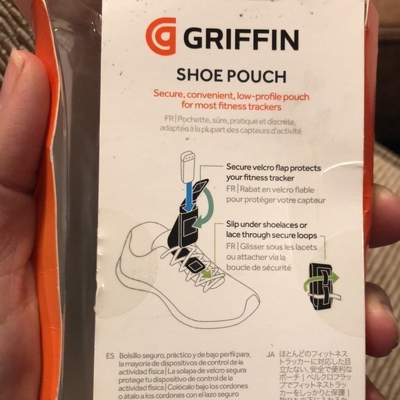 NIB Griffin Shoe Pouch For Fitness Tracker Black Running Walking Uni-Sex - Picture 3 of 3